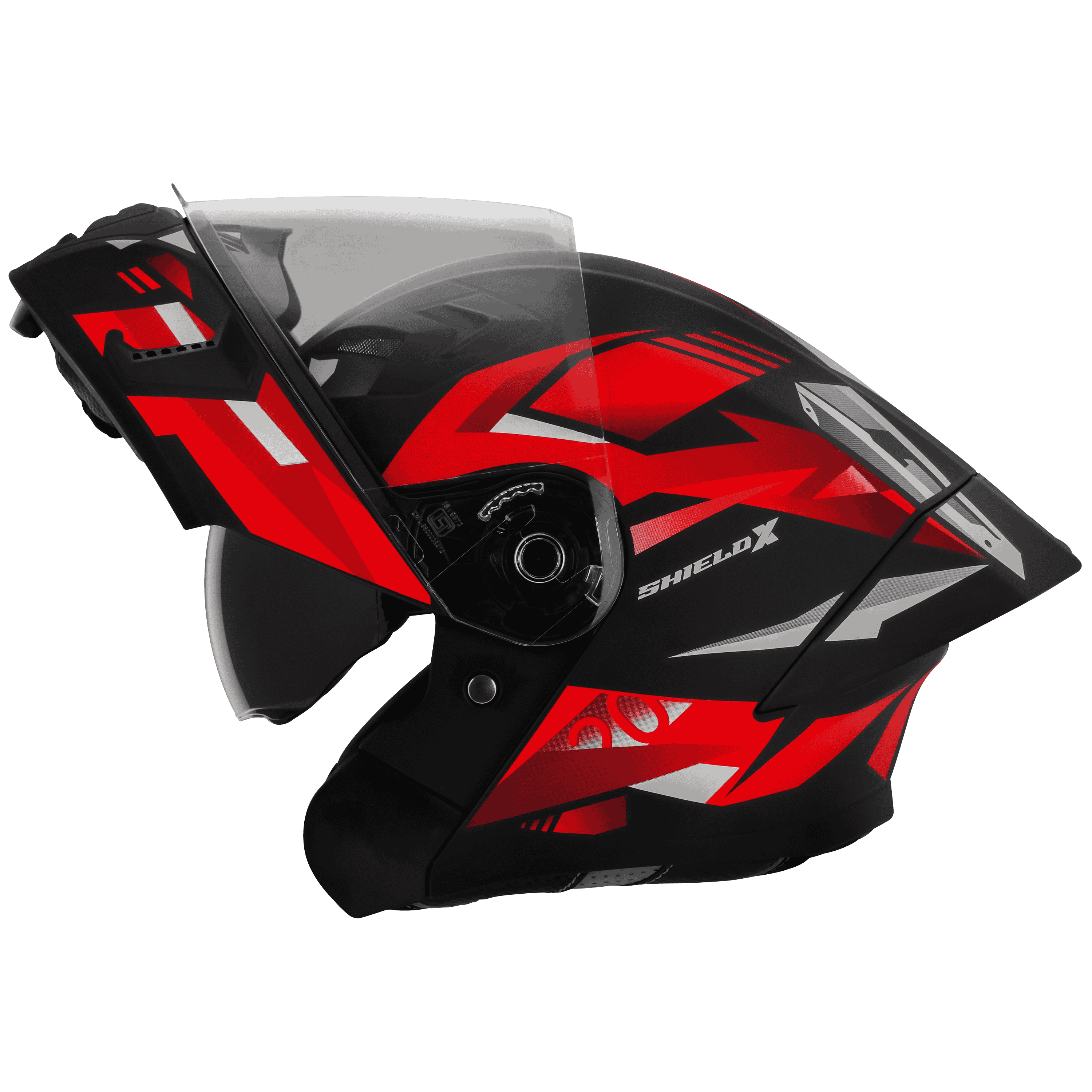 SBA-20 ISS SHIELD X GLOSSY BLACK WITH RED